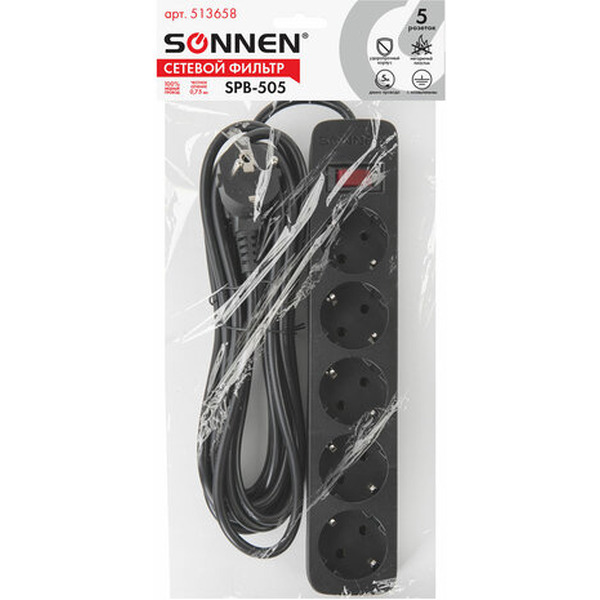 Сетевой фильтр SONNEN SPB-505 (513658)