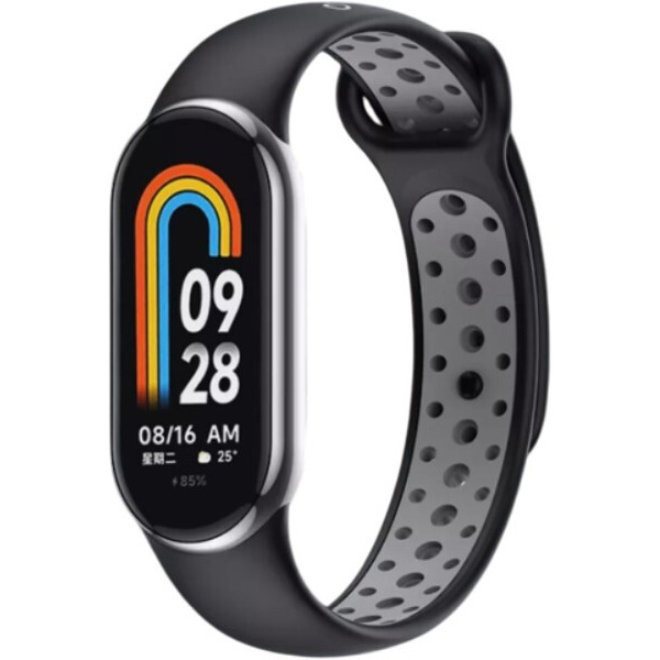 Ремешок Bingo Sport для Xiaomi Mi Band 8 Черный с серым