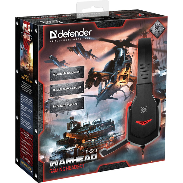 Наушники Defender Warhead G-320 (черный/красный)