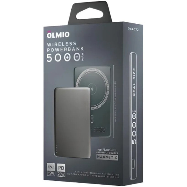QM-15 серый 5 000 mAh Внешний аккумулятор Olmio