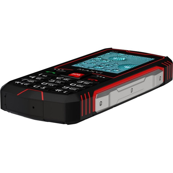 Мобильный телефон Maxvi R10 + ЗУ WC-112 (черный/красный)