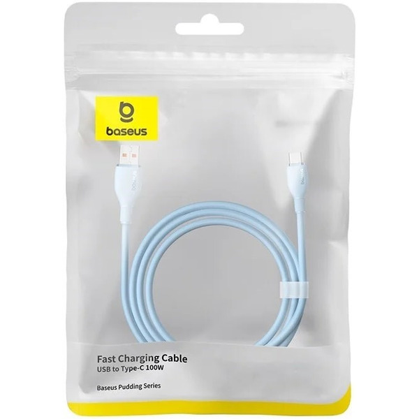 Кабель Baseus Pudding Series Fast Charging Cable 100W USB Type-C - USB Type-C (1.2 м, голубой)