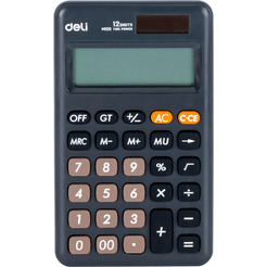Калькулятор карманный Deli M120DGRAY (темно-серый)