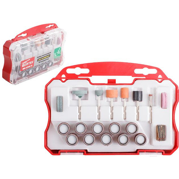 Набор аксессуаров для гравера 40 предметов в боксе для шлифовки WORTEX MGK040G11611