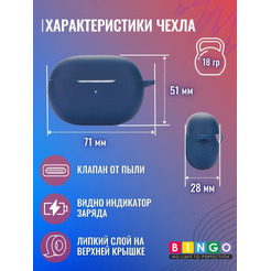 Чехол BINGO Silicone для XIAOMI Redmi Buds 4 Pro Синий