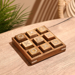Настольная игра Sima-Land Крестики-нолики 9916804 (манговое дерево)