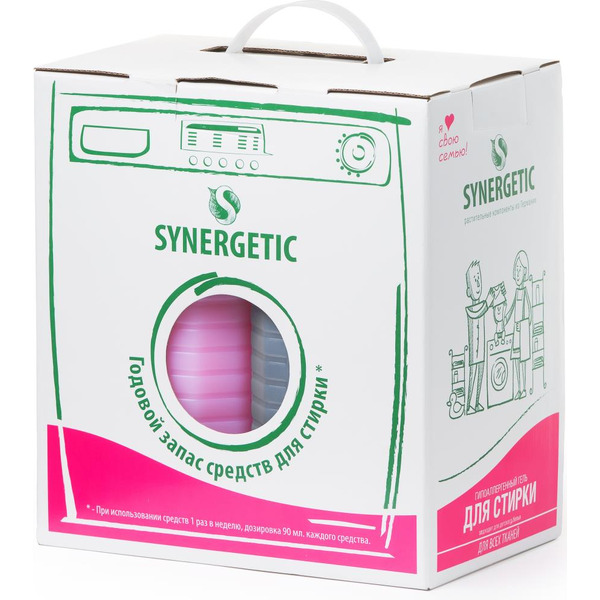 Набор средств для стирки Synergetic 122500 (средство д/стирки белья 5л + кондиционер д/белья 5л)