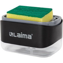 Диспенсер дозатор DUET+ для мыла и моющего средства + губка LAIMA HOME 700046
