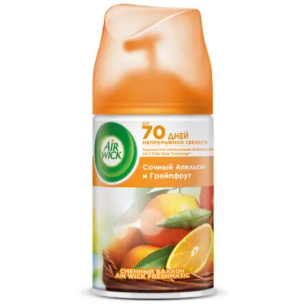 Сменный флакон AIR WICK Pure Cочный апельсин и грейпфрут 250 мл 0011169308