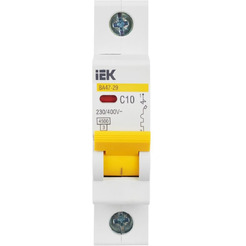 Выключатель автоматический IEK ВА 47-29 10А 1п 4.5кА С MVA20-1-010C