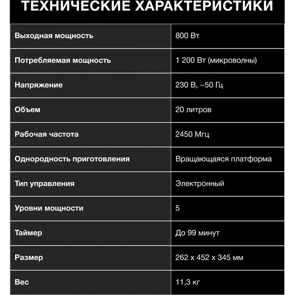 Микроволновая печь Hyundai HYM-D3034