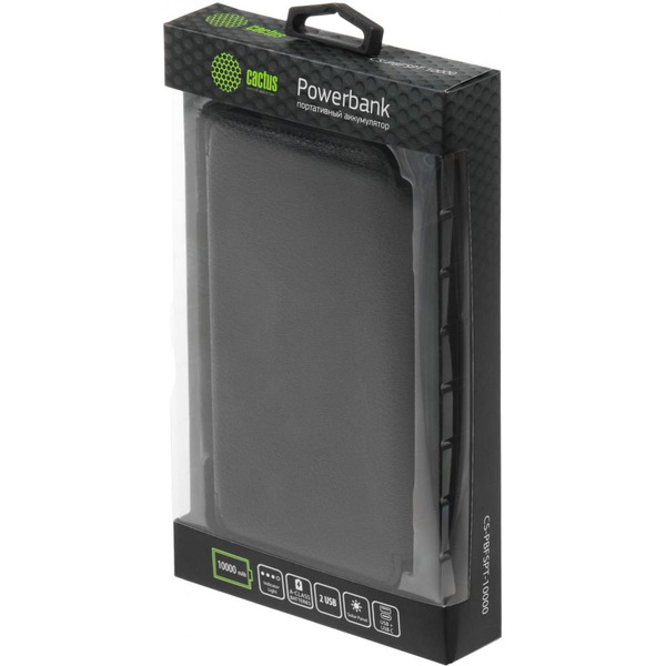 Внешний аккумулятор CACTUS CS-PBFSPT-10000 (черный)