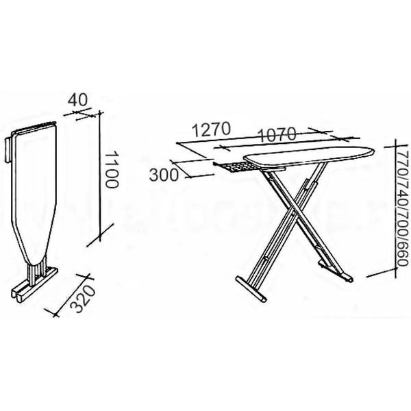 Гладильная доска Perfecto Linea Basic 2 42-107302