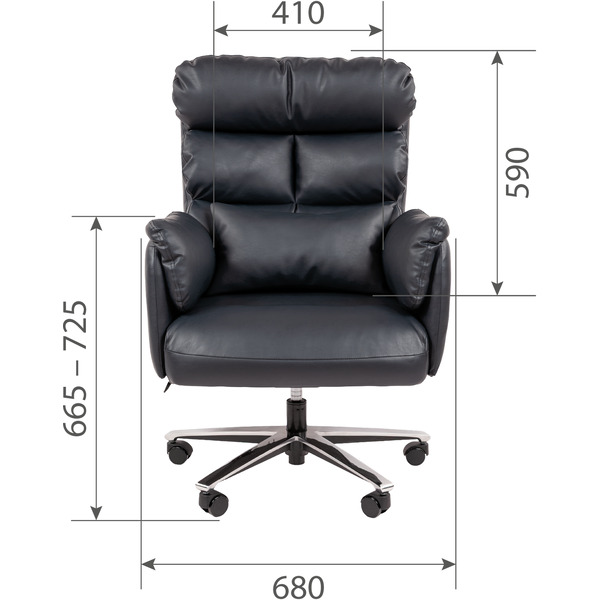 Кресло офисное Chairman 433 (экокожа черная)