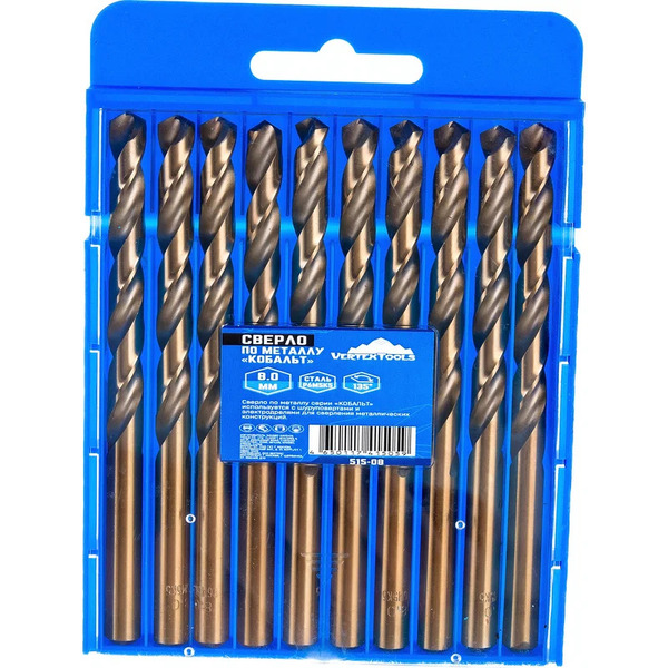 Сверло по металлу Vertex Tools 515-08 (10шт)
