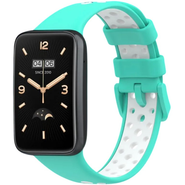 Ремешок Bingo Sport для XIAOMI Smart Band 7 Pro Светло-зеленый с белым