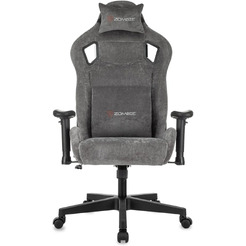 Кресло игровое Zombie Ghost Fabric (серый)