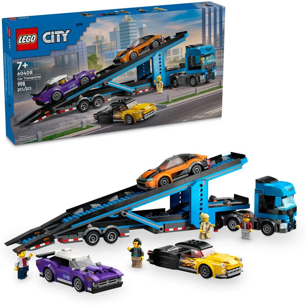Конструктор LEGO City 60408 Грузовик-автовоз со спортивными автомобилями