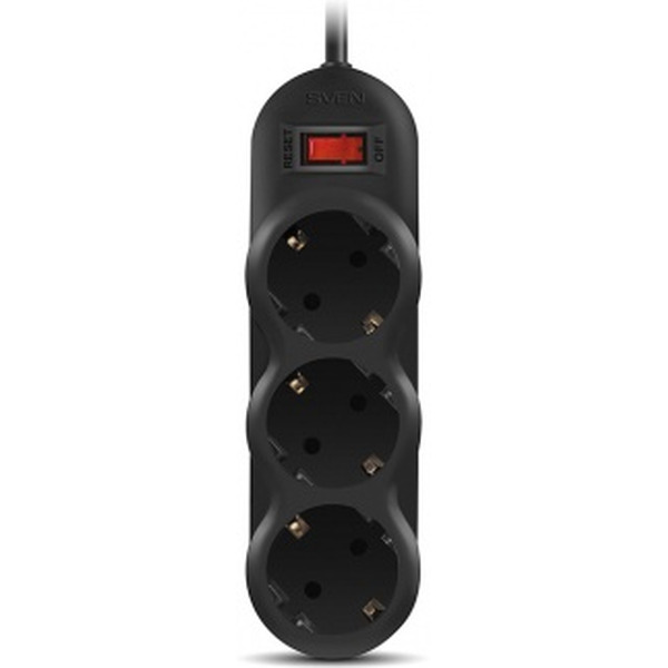 Сетевой фильтр SVEN SF-03L (черный, 5 м)