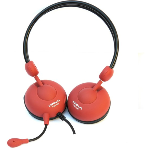 Гарнитура CROWN CMH-942 red