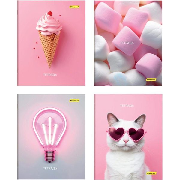 Набор тетрадей Silwerhof Нежность 48л 2002517 (линейка)