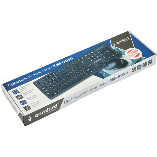 Комплект клавиатура + мышь Gembird KBS-9050