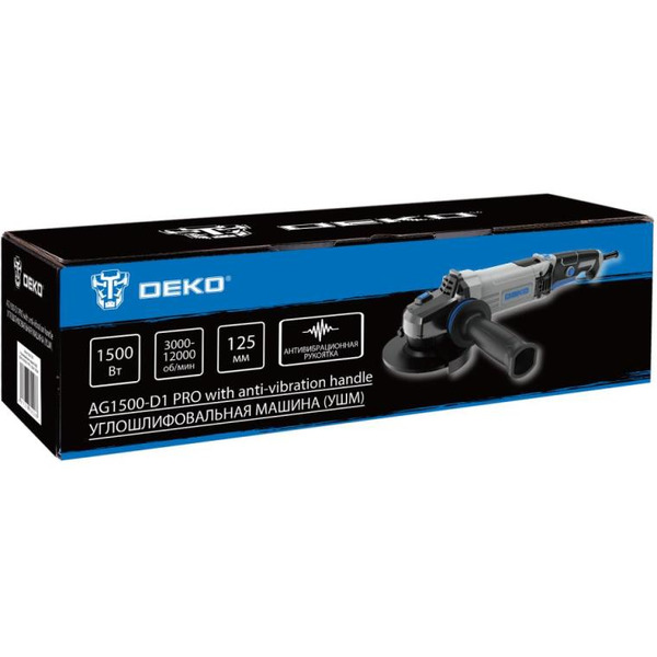 Углошлифмашина DEKO AG1500-D1 PRO (083-1028)