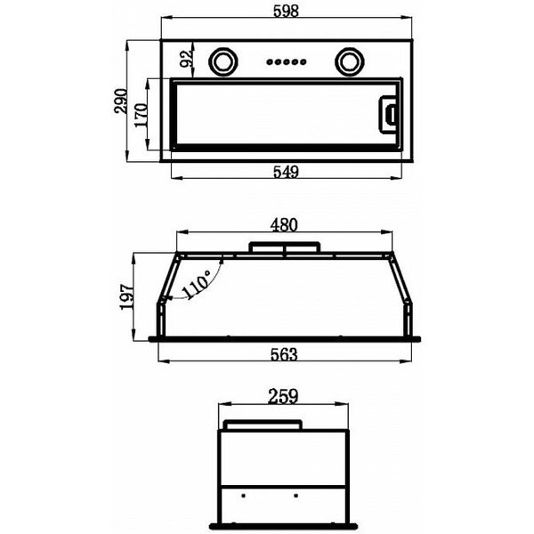 Вытяжка MAUNFELD Thames 601PM (черный)