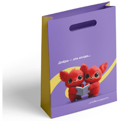 Подарочный пакет с ламинацией "Дай 5 Добру" (Учеба в радость)