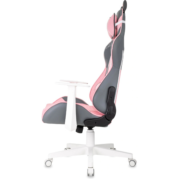 Кресло игровое Бюрократ Knight Catzy (экокожа, серый/розовый)