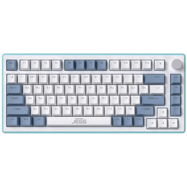 Клавиатура JEGG ZA82 White Navy Blue (OUTEMU Orange)