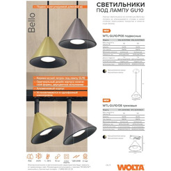 Потолочный светильник Wolta WSL-GU10/P08G