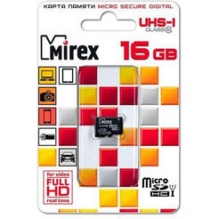 Карта памяти Mirex microSDHC 16GB 13612-MCSUHS16