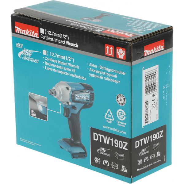 Профессиональный гайковерт Makita DTW190Z (Без АКБ и ЗУ)