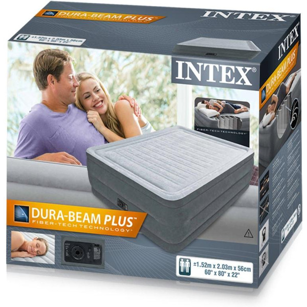 Надувная кровать INTEX Queen Comfort-Plush 64418