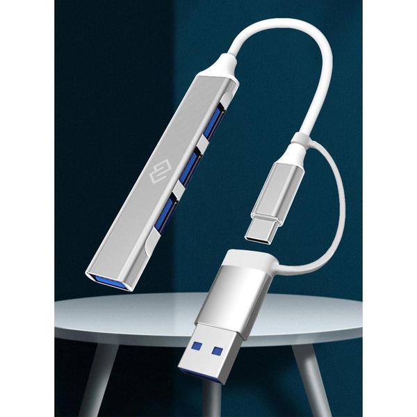 Разветвитель USB-C + USB-A Digma DHUB-4USB-AC-3.0