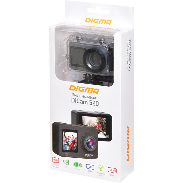 Экшн-камера Digma DiCam 520 (серый)