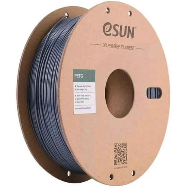 Пластиковая нить ESUN PETG175SH1 1.75 мм 1 кг (solid grey)