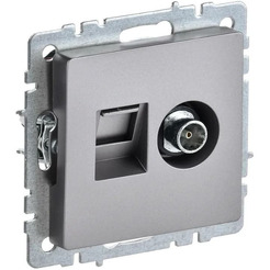 Розетка телевизионная IEK Brite РТВ/РК12-БрС