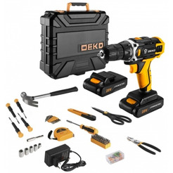 Дрель-шуруповерт Deko DKCD20FU-Li SET 104 (063-4178) с 2-мя АКБ