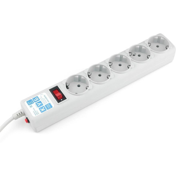 Сетевой фильтр Powercube SPG(5+1)-B-10 3м (6 розеток) серый