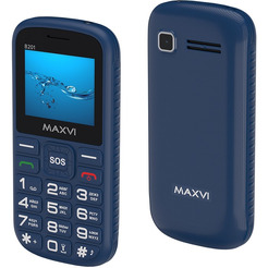 Мобильный телефон Maxvi B201 +ЗУ WC-112 (синий)