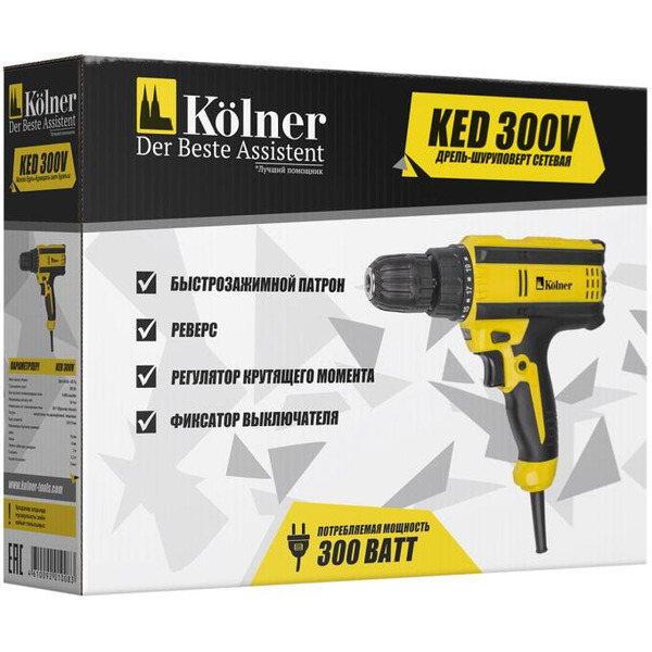 Дрель-шуруповерт Kolner KED 300V (кн300вед)