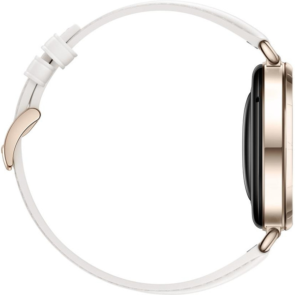 Смарт-часы HUAWEI Watch GT 6 41mm (KSU-B19) золотистый, с белым кожаным ремешком