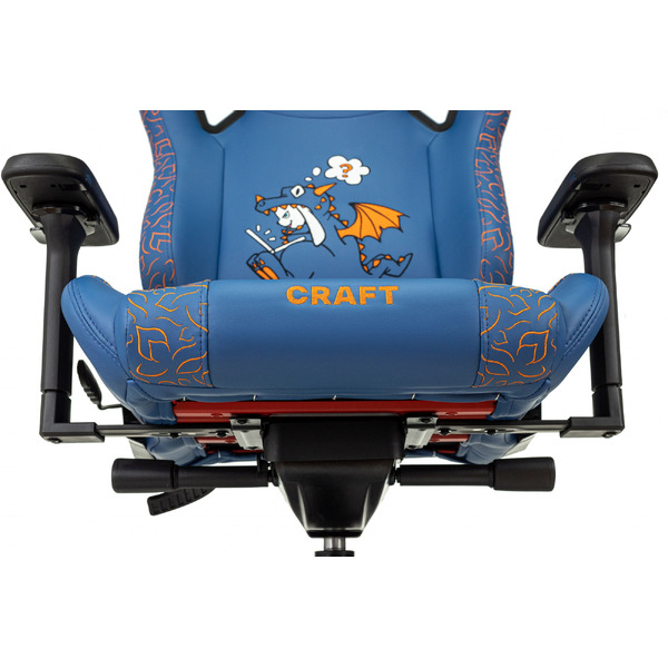 Игровое кресло Knight Craft Dragon (синий экокожа)