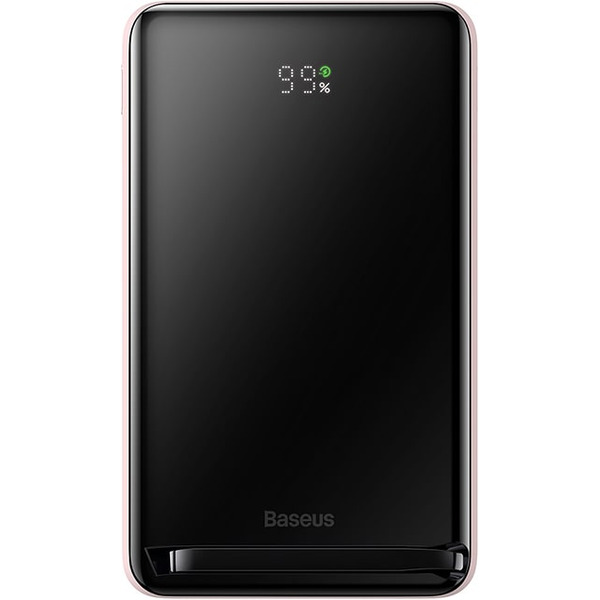 Внешний аккумулятор Baseus Magnetic Bracket Wireless Fast Charge Power Bank 10000mAh 20W PPCX000204 (розовый)