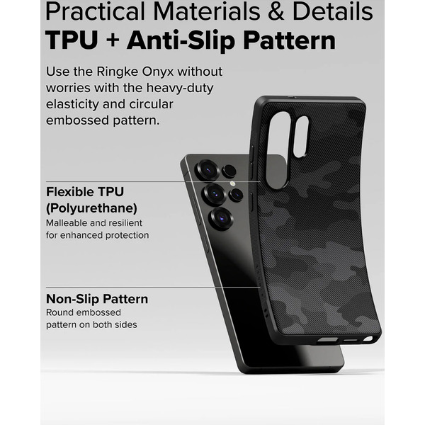 Чехол Ringke ONYX для Samsung Galaxy S25 Ultra CAMO BLACK