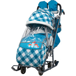 Санки-коляска НИКА Детям 7-4 (голубой)