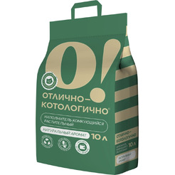 Наполнитель для туалета О!Отлично-котологично Растительный Натуральный комкующийся (4.08кг/10л)