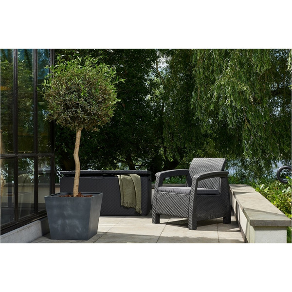 Сундук уличный Keter Rattan Storage Capri 305L 230416 (серый)